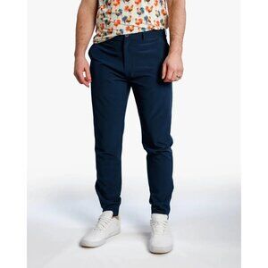 Waggle Golf Pants Mens 36x32 Greenside Jogger Navy Blue Ankle Zip NEW